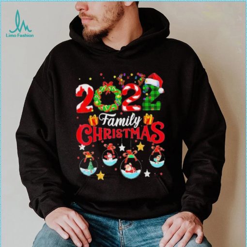 Family Christmas 2022 Merry Xmas Ball Light Garden Reindeer Shirt