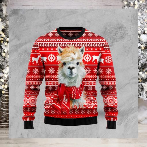 Festive Llama Xmas Christmas Ugly Christmas Sweater