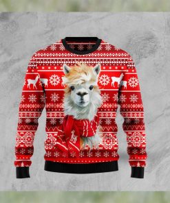 Festive Llama Xmas Christmas Ugly Christmas Sweater