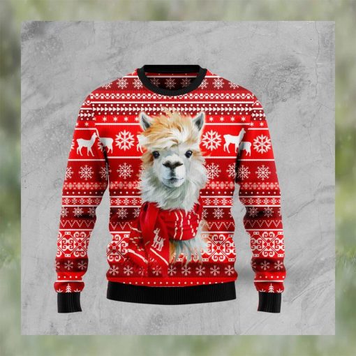 Festive Llama Xmas Christmas Ugly Christmas Sweater