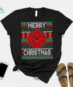 Fire Department Rescue Team Firefighter Christmas Shirt