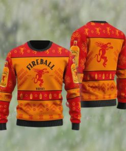 Fireball Red Hot Whiskey Christmas Ugly Sweater