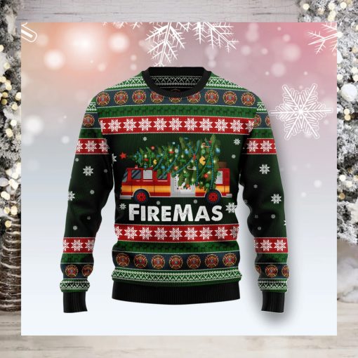 Firefighter Firemas Christmas Ugly Christmas Sweater