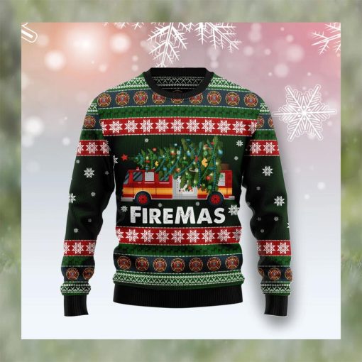 Firefighter Firemas Christmas Ugly Christmas Sweater