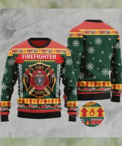 Firefighter Xmas Jumper Holiday Pullover Retro Christmas Sweater Ugly Christmas Sweater