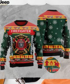 Firefighter Xmas Jumper Holiday Pullover Retro Christmas Sweater Ugly Christmas Sweater