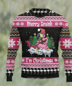 Flamingo Merry Drunk Im Ugly Christmas Sweater