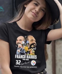 Franco Harris 1950 2022 Thank You For The Memories Signatures Shirt