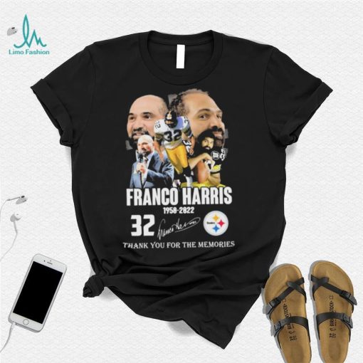 Franco Harris 1950 2022 Thank You For The Memories Signatures Shirt