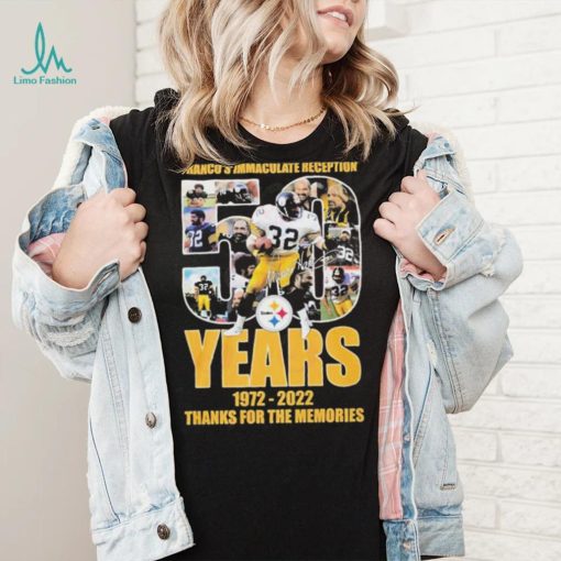 Franco’s Immaculate Reception 50 Years Of 1972 – 2022 Thanks For The Memories T Shirt