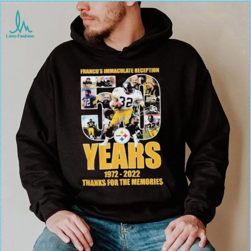 Franco’s Immaculate Reception 50 Years Of 1972 – 2022 Thanks For The Memories T Shirt