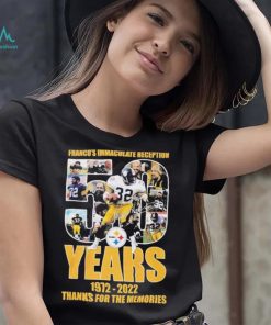 Franco’s Immaculate Reception 50 Years Of 1972 – 2022 Thanks For The Memories T Shirt