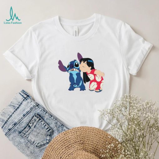 Funny Disney Valentine’s Day Lilo Kiss Stitch Valentines Day T shirt