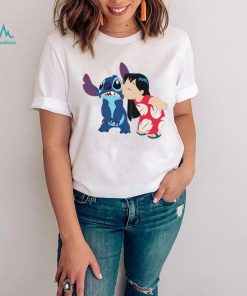 Funny Disney Valentine’s Day Lilo Kiss Stitch Valentines Day T shirt