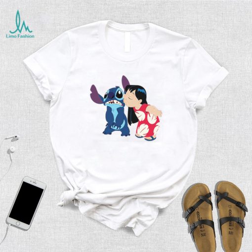 Funny Disney Valentine’s Day Lilo Kiss Stitch Valentines Day T shirt