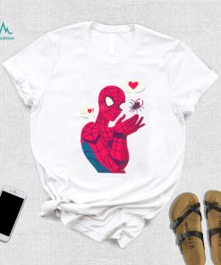 Funny Valentine Super Hero With Love Spiderman Valentine day T Shirt