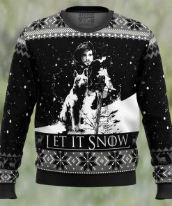 Game of Thrones Let It Snow Black and White Ugly Christmas Sweater