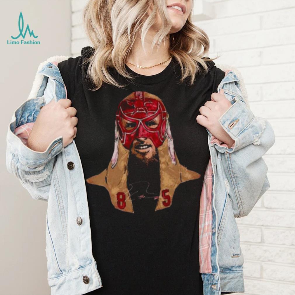 George Kittle San Francisco Luchador Mask Portrait Signature Shirt George Kittle San Francisco Luchador Mask Portrait Signature Shirt