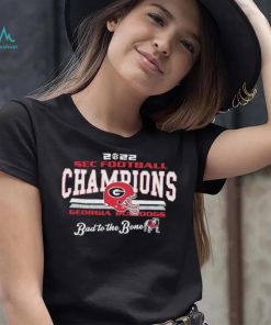 Georgia Bulldogs 2022 SEC Football Conference Champions Stripes T Shirt