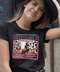 Georgia Bulldogs 2022 Southeastern Conference Champions Schedule Shirt