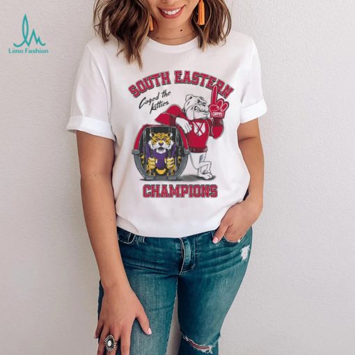 Georgia Bulldogs Caged The Kitties LSU Tigers 2022 Southeastern Champions Shirt