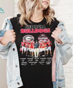 Georgia Bulldogs Team 2022 National Champions Signatures Shirt2