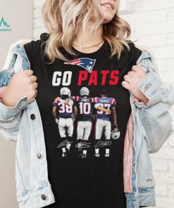 Go Pats Rhamondre Stevenson Mac Jones And Damien Harris Signatures Shirt