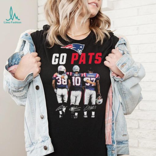 Go Pats Rhamondre Stevenson Mac Jones And Damien Harris Signatures Shirt