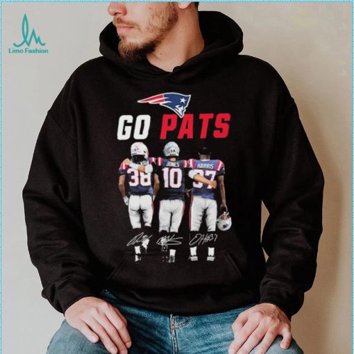 Go Pats Rhamondre Stevenson Mac Jones And Damien Harris Signatures Shirt