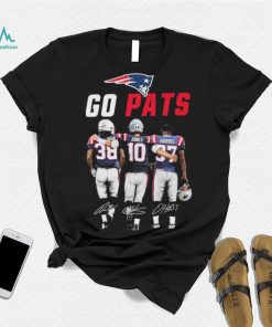 Go Pats Rhamondre Stevenson Mac Jones And Damien Harris Signatures Shirt