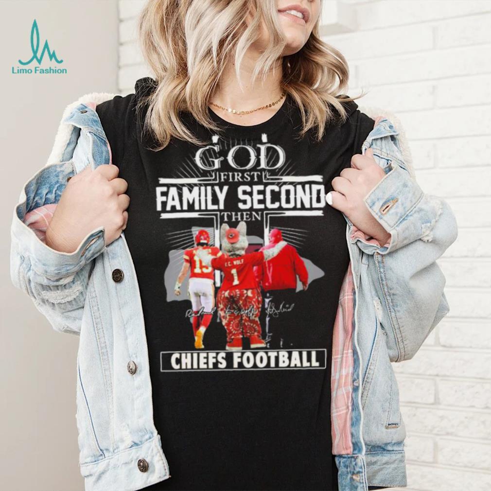 God Family First Second Character Signature Chiefs Football Shirt