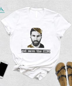 God save the king king Lionel Messi the goat t shirt