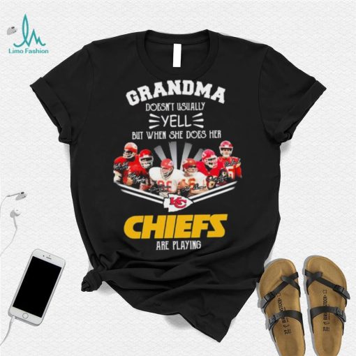 Grandma Doesn’t Usually Yell But When She Does Her Chiefs Are Playing Shirt