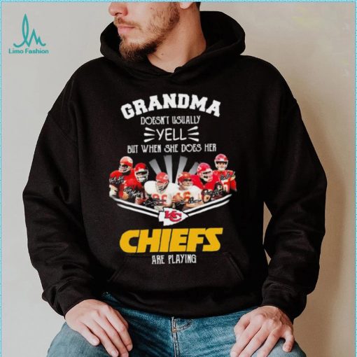 Grandma Doesn’t Usually Yell But When She Does Her Chiefs Are Playing Shirt