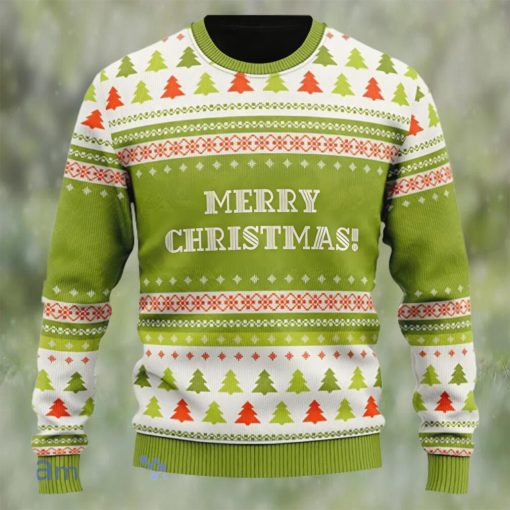 Green Christmas Pattern Gift Sweater