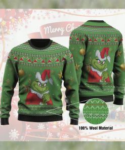 Grinch Christmas Wool Ugly Knitted Sweater