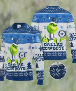 Grinch Dallas Cowboys All Over Print Christmas Ugly Sweater Gift For Fans