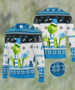 Grinch Detroit Lions All Over Print Christmas Ugly Sweater Gift For Fans