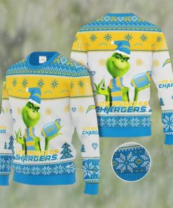 Grinch Los Angeles Chargers All Over Print Christmas Ugly Sweater Gift For Fans