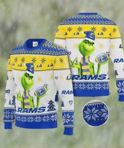 Grinch Los Angeles Rams All Over Print 3D Ugly Christmas Sweater