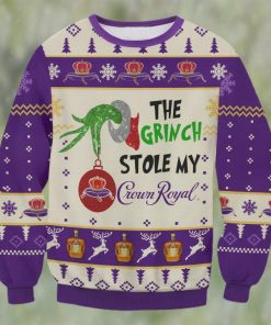 Grinch Stole Crown Royal Ugly Sweater