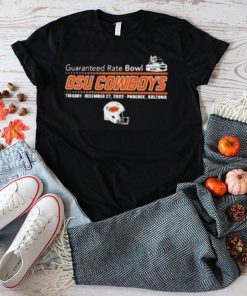 Guaranteed rate bowl 2022 oklahoma state football helmet shirt