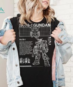 Gundam Fa 78 1 Black And White Mobile Suit Gundam shirt