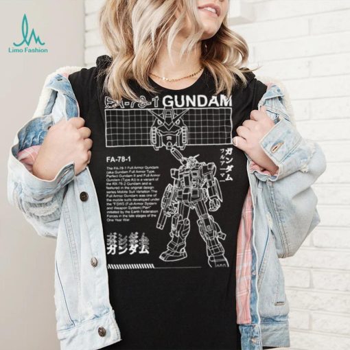 Gundam Fa 78 1 Black And White Mobile Suit Gundam shirt