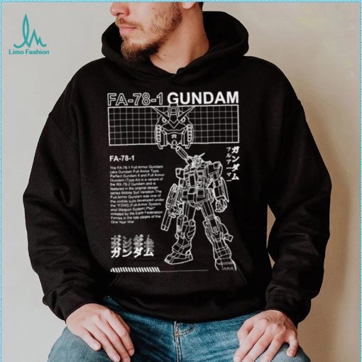 Gundam Fa 78 1 Black And White Mobile Suit Gundam shirt