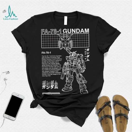 Gundam Fa 78 1 Black And White Mobile Suit Gundam shirt