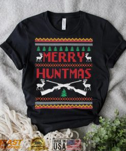 Guns hunting merry huntmas ugly Christmas sweater