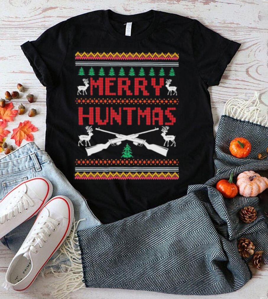 Guns hunting merry huntmas ugly Christmas sweater Guns hunting merry huntmas ugly Christmas sweater