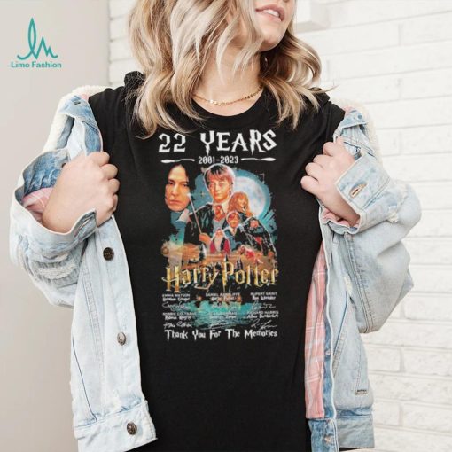 Harry Potter 22 years 2001 2023 thank you for the memories with signatures shirt