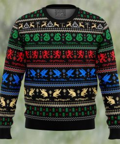 Harry Potter Hogwarts Houses Ugly Christmas Sweater